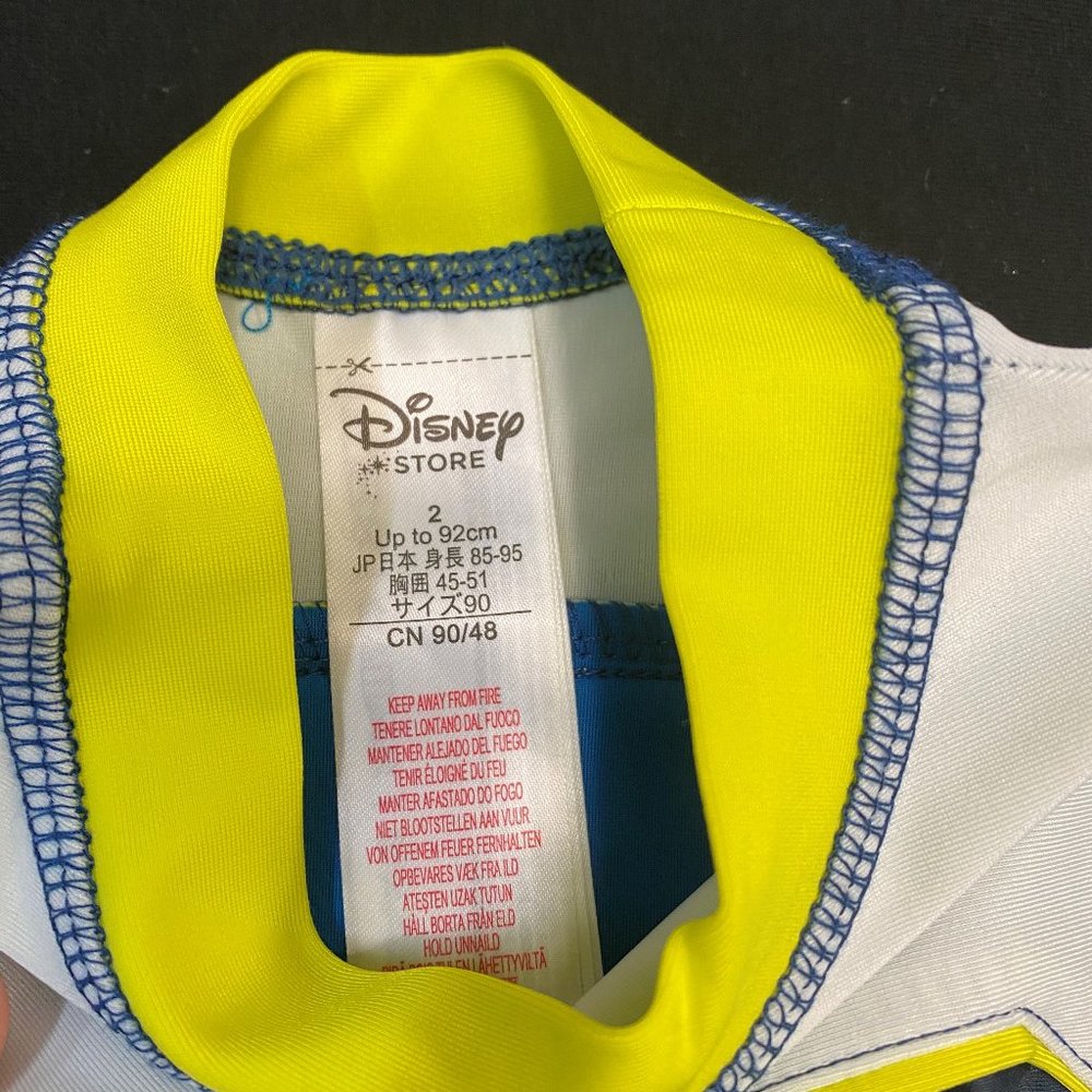 4/$12 💥♻ Disney's Tomorrow's Land Blue Yellow Swim Rashguard | Size 2T | 625 - Picture 3 of 5